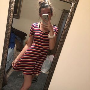 Rainbow t-shirt dress